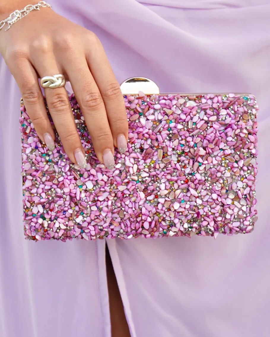 Bolsas>Feversave Bolsa de strass malva