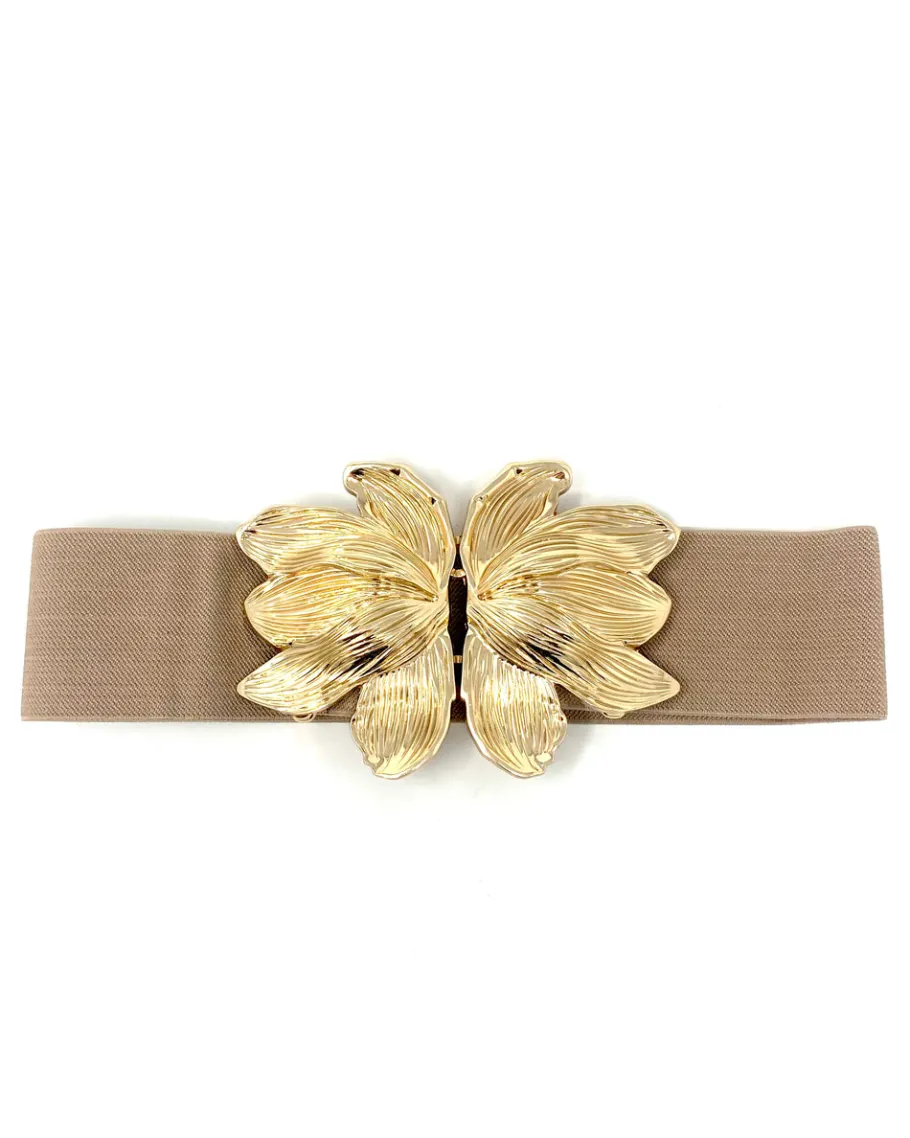 Cintos>Feversave Cinturón Flor beige