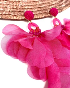 Brincos>Feversave Pendientes Brasil Fucsia