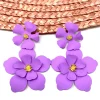 Brincos>Feversave Pendientes Flores Malva
