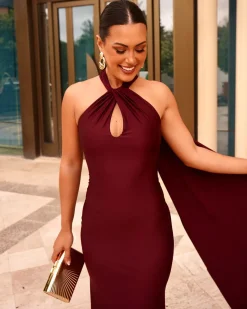 Graduações | Convidado Do Casamento>Feversave Vestido Amore Borgonha