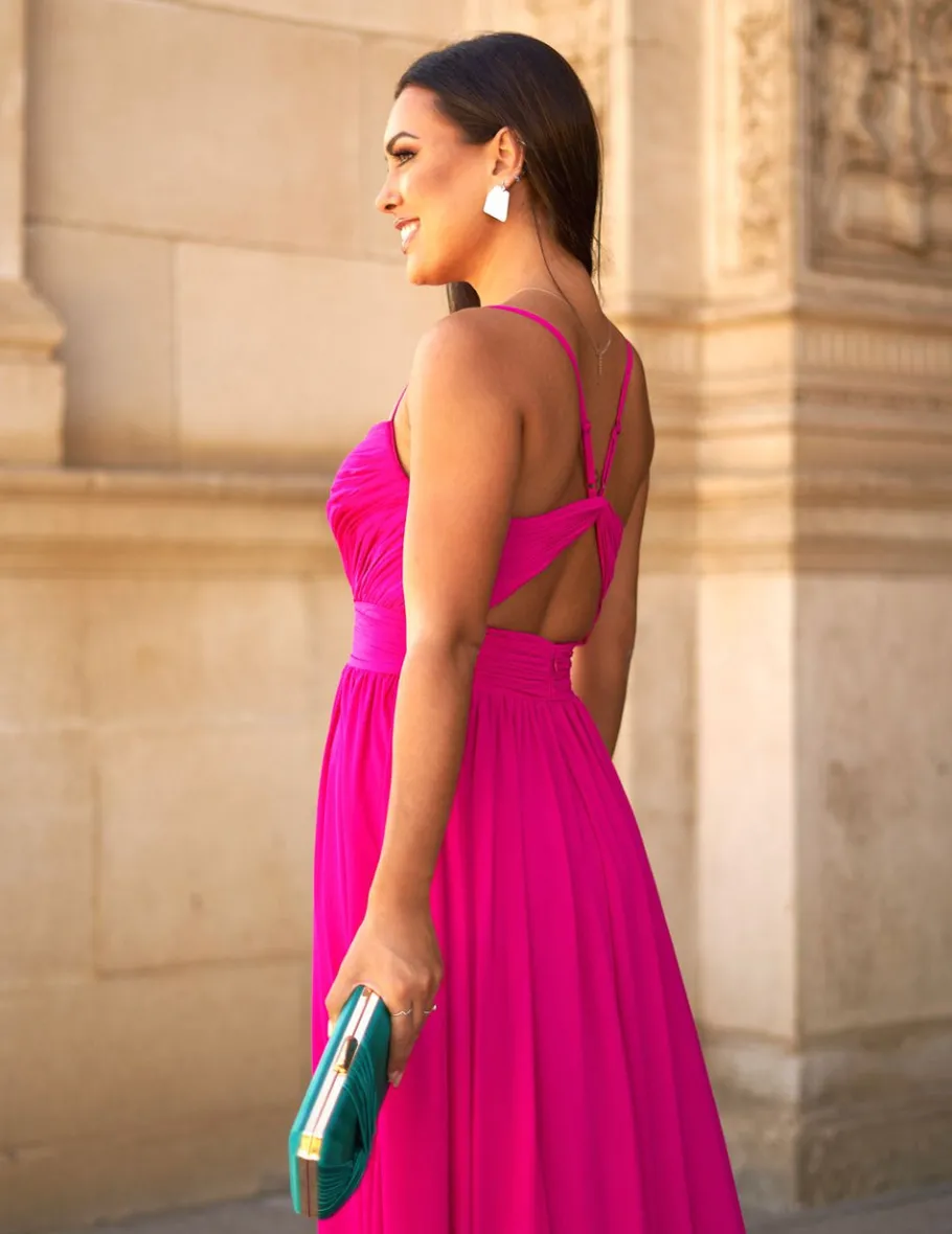Convidado Do Casamento | Vestidos>Feversave Vestido Ana Fúcsia