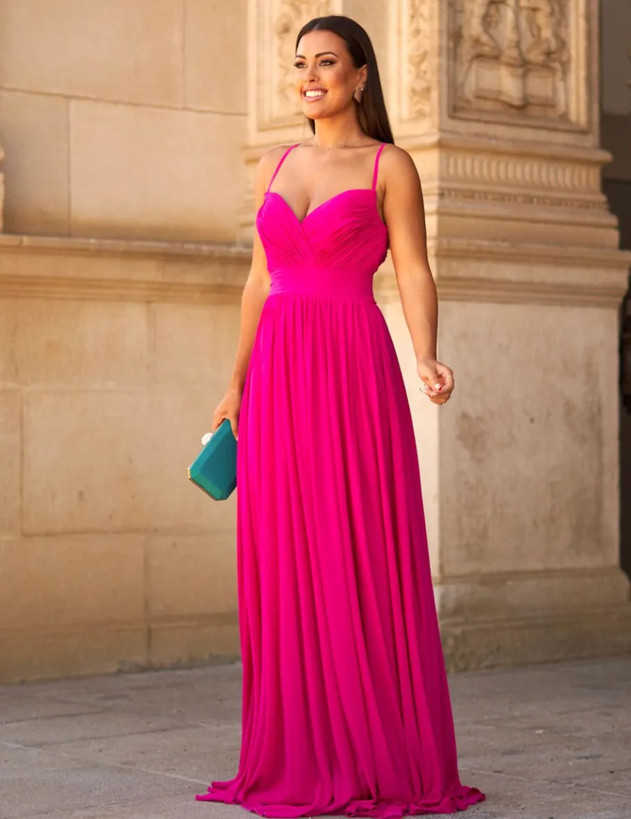 Convidado Do Casamento | Vestidos>Feversave Vestido Ana Fúcsia
