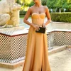 Convidado Do Casamento | Vestidos>Feversave Vestido Begoña Dourado