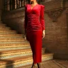 Convidado Do Casamento | Vestidos>Feversave Vestido Cartier Vermelho