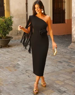 Batismos E Comunhões | Convidado Do Casamento>Feversave Vestido Cartuja Negro