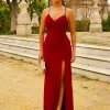 Convidado Do Casamento | Vestidos>Feversave Vestido Galês Avermelhado