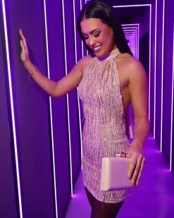 Vestidos>Feversave Vestido Laia Dourado