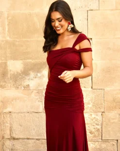 Graduações | Convidado Do Casamento>Feversave Vestido Miranda Borgonha