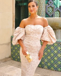 Batismos E Comunhões | Convidado Do Casamento>Feversave Vestido Selena Bege