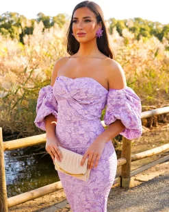 Convidado Do Casamento | Vestidos>Feversave Vestido Selena Malva