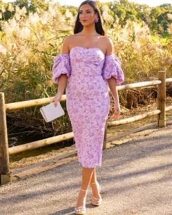 Convidado Do Casamento | Vestidos>Feversave Vestido Selena Malva