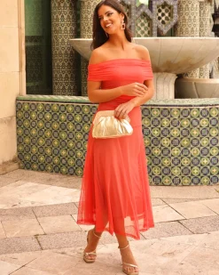 Batismos E Comunhões | Convidado Do Casamento>Feversave Vestido Simona Coral