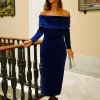 Batismos E Comunhões | Convidado Do Casamento>Feversave Vestido Tirso Azul Marinho